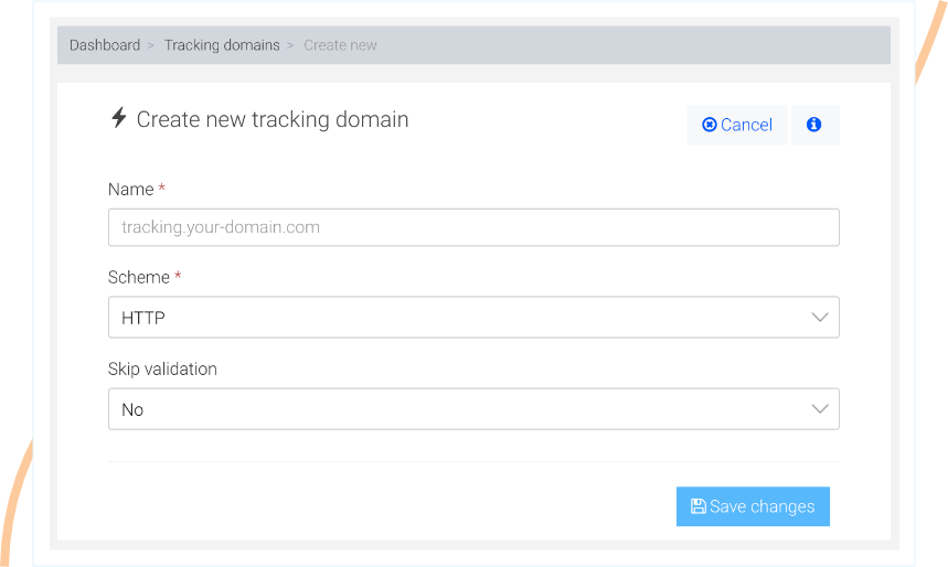 email tracking domains