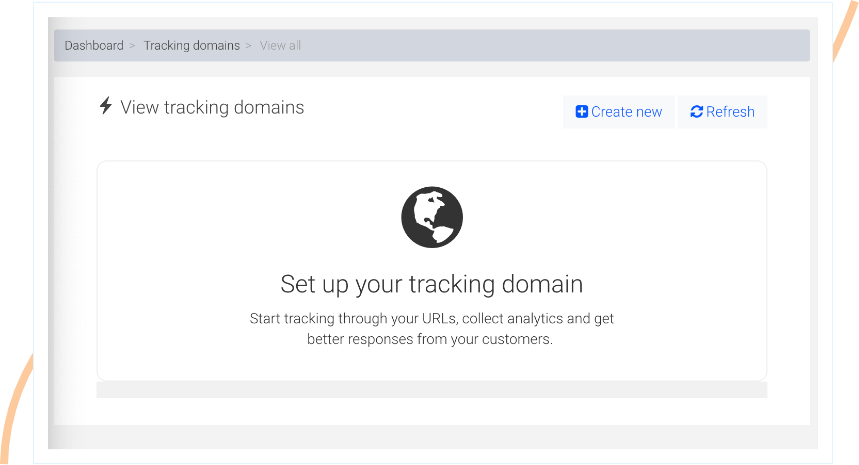 how to set up tracking domains